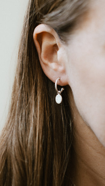 Textured Oval Loop Studs