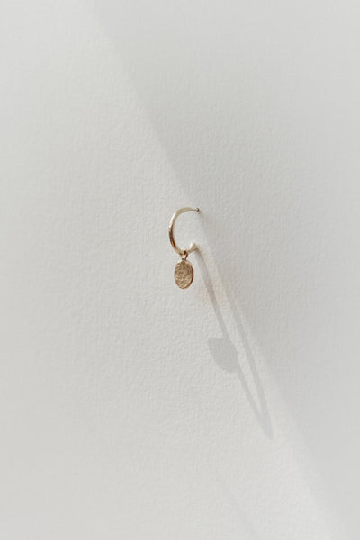 Textured Oval Loop Studs