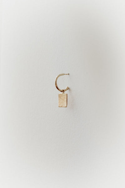 Textured Rectangle Loop Studs