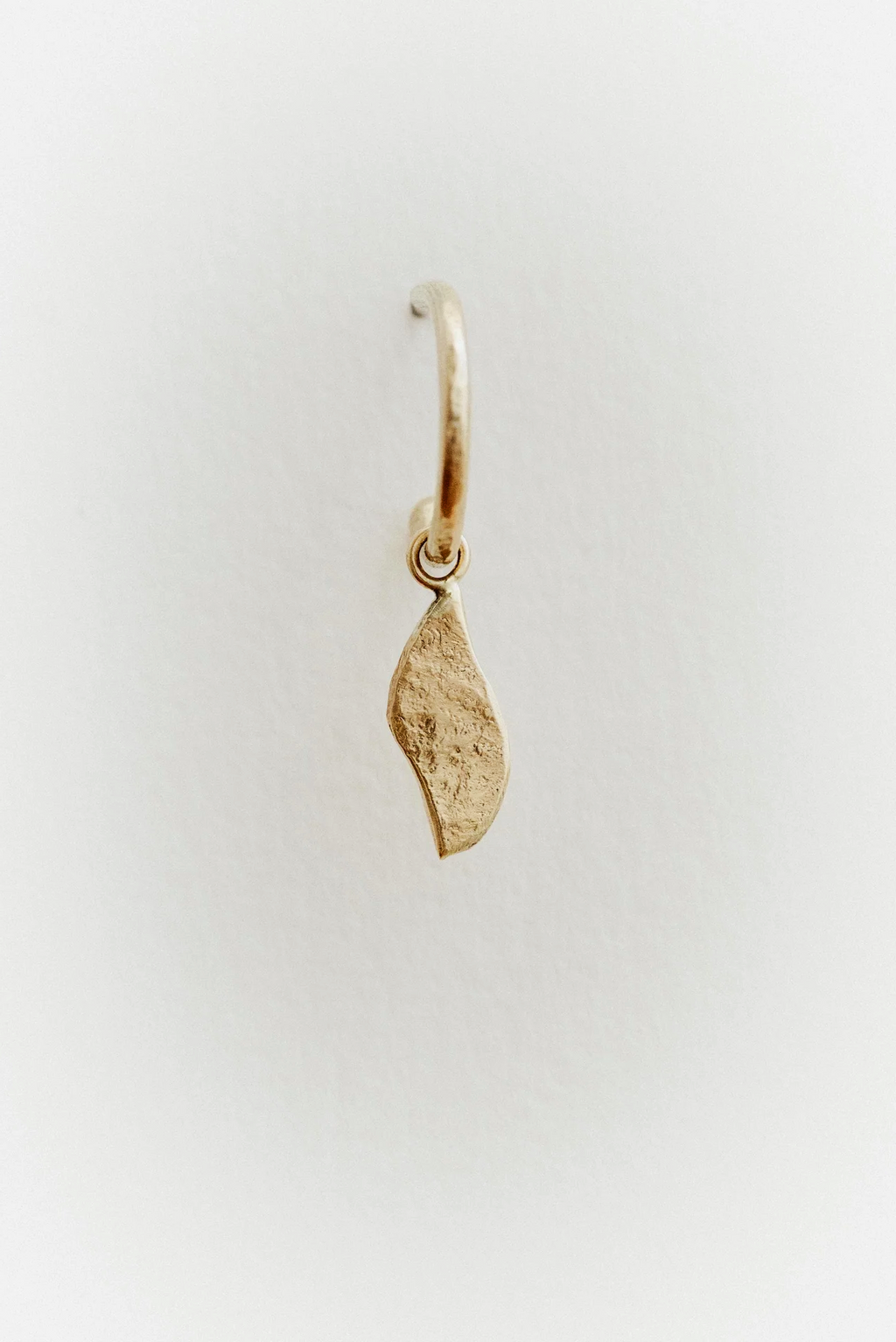 Leaf Loop Studs - 18ct Yellow Gold