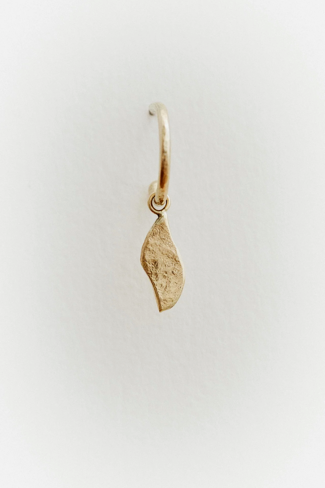 Leaf Loop Studs - 18ct Yellow Gold