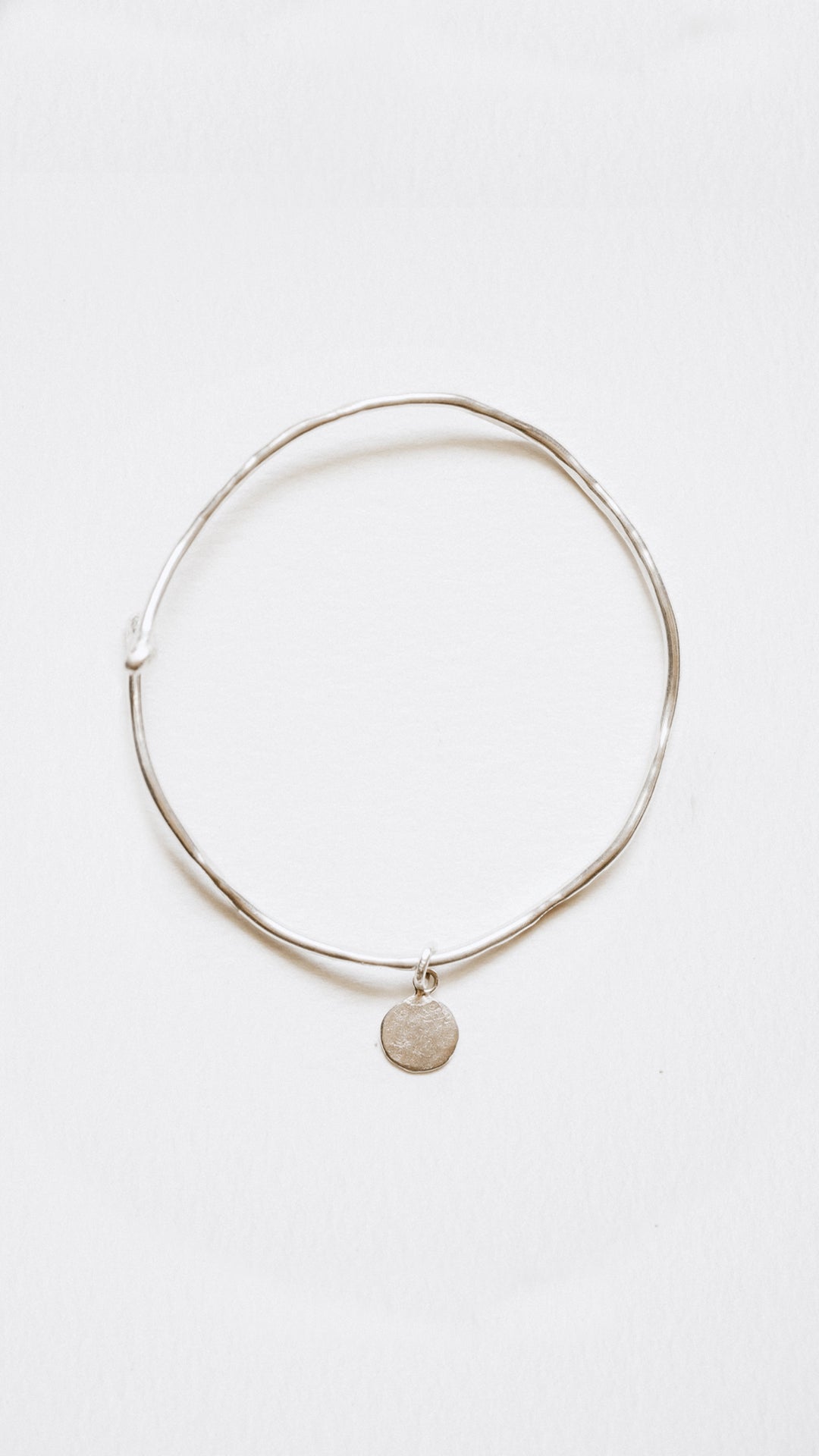 Textured Grevillea Circle Charm Cuff