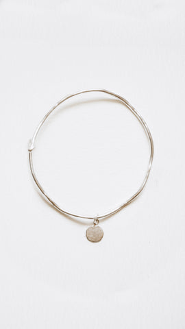 Textured Grevillea Circle Charm Cuff