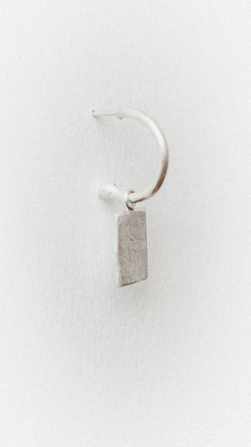 Textured Rectangle Loop Studs