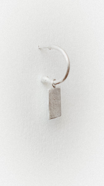Textured Rectangle Loop Studs
