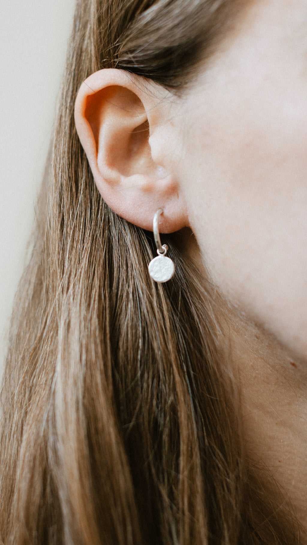 Textured Circle Loop Studs