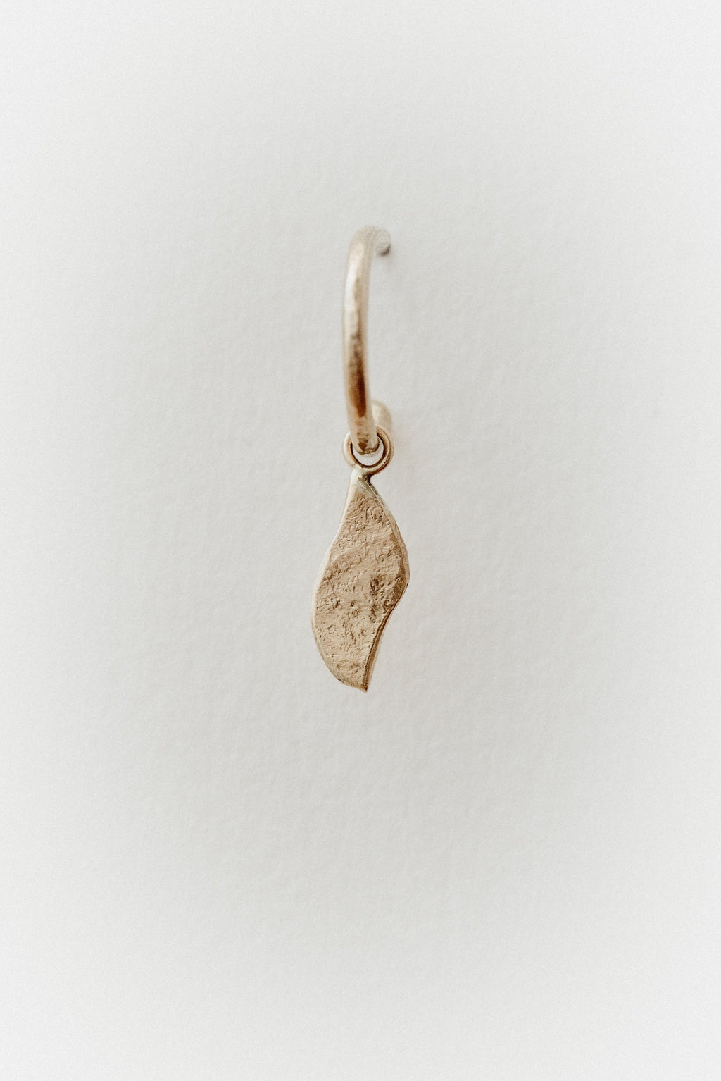 Textured Leaf Loop Studs