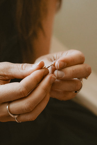 Textured Oval Loop Studs