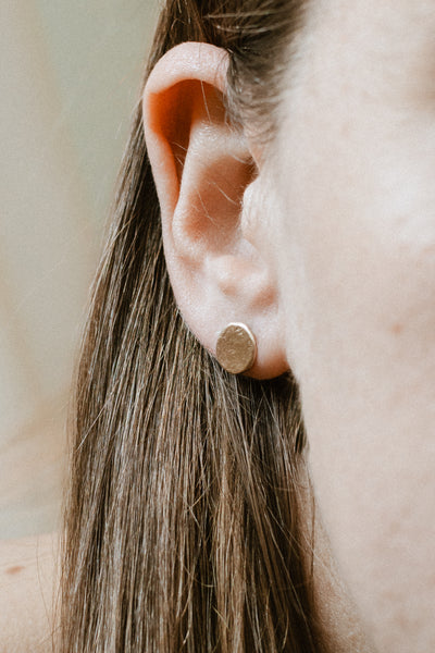 Textured Circle Studs