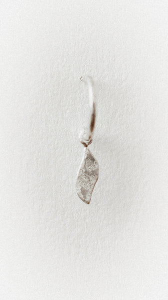 Textured Leaf Loop Studs