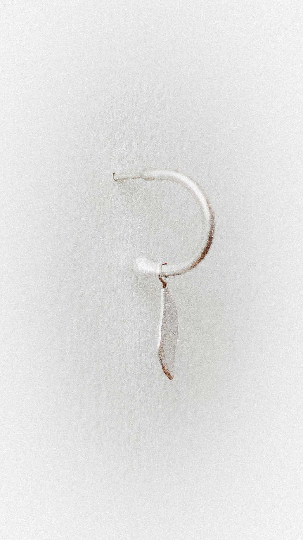 Textured Leaf Loop Studs