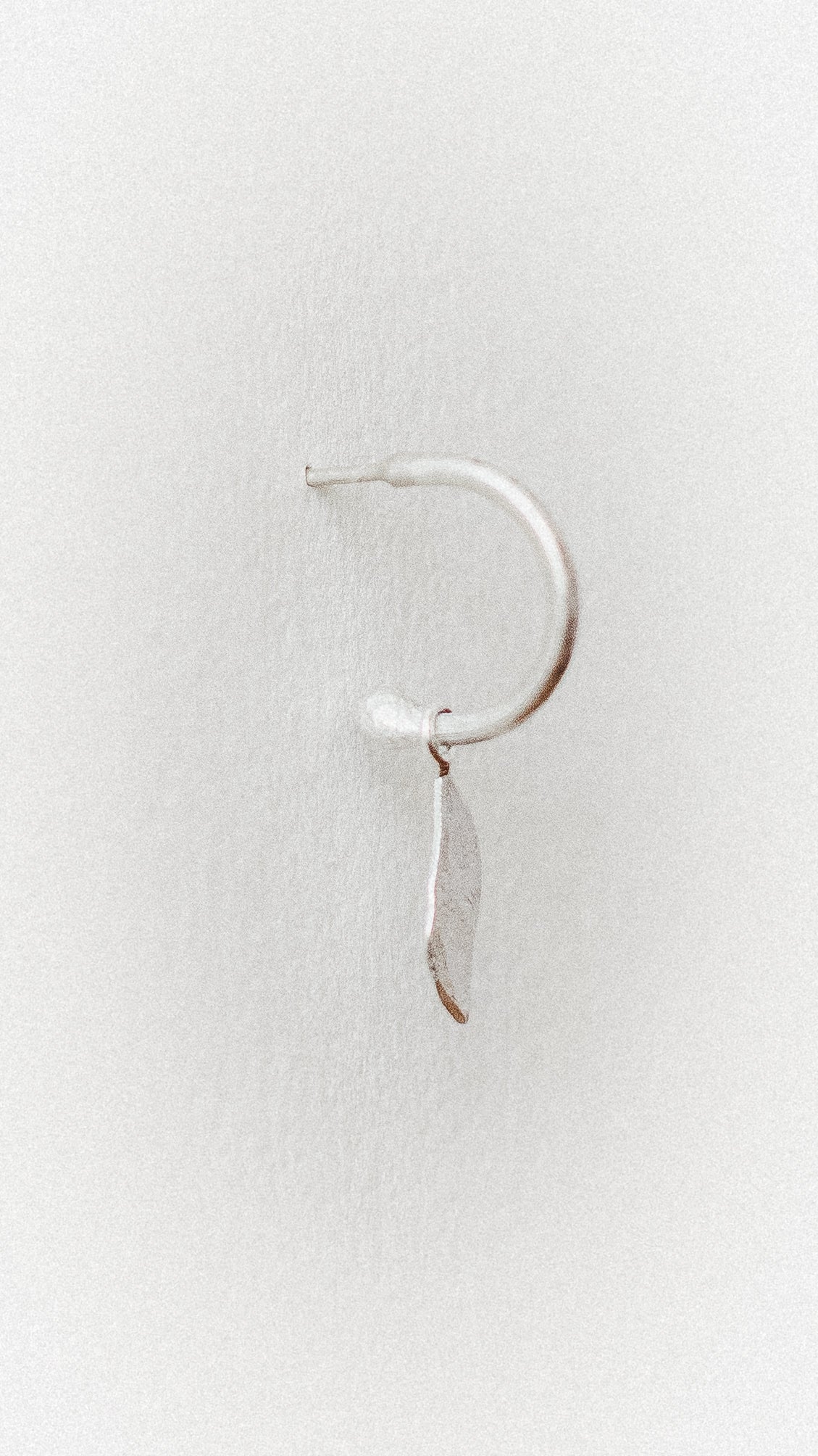 Textured Leaf Loop Studs