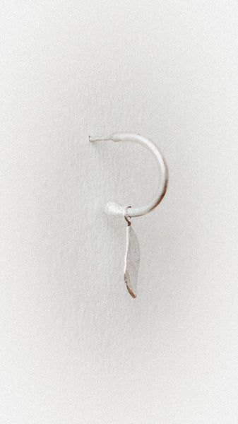 Textured Leaf Loop Studs