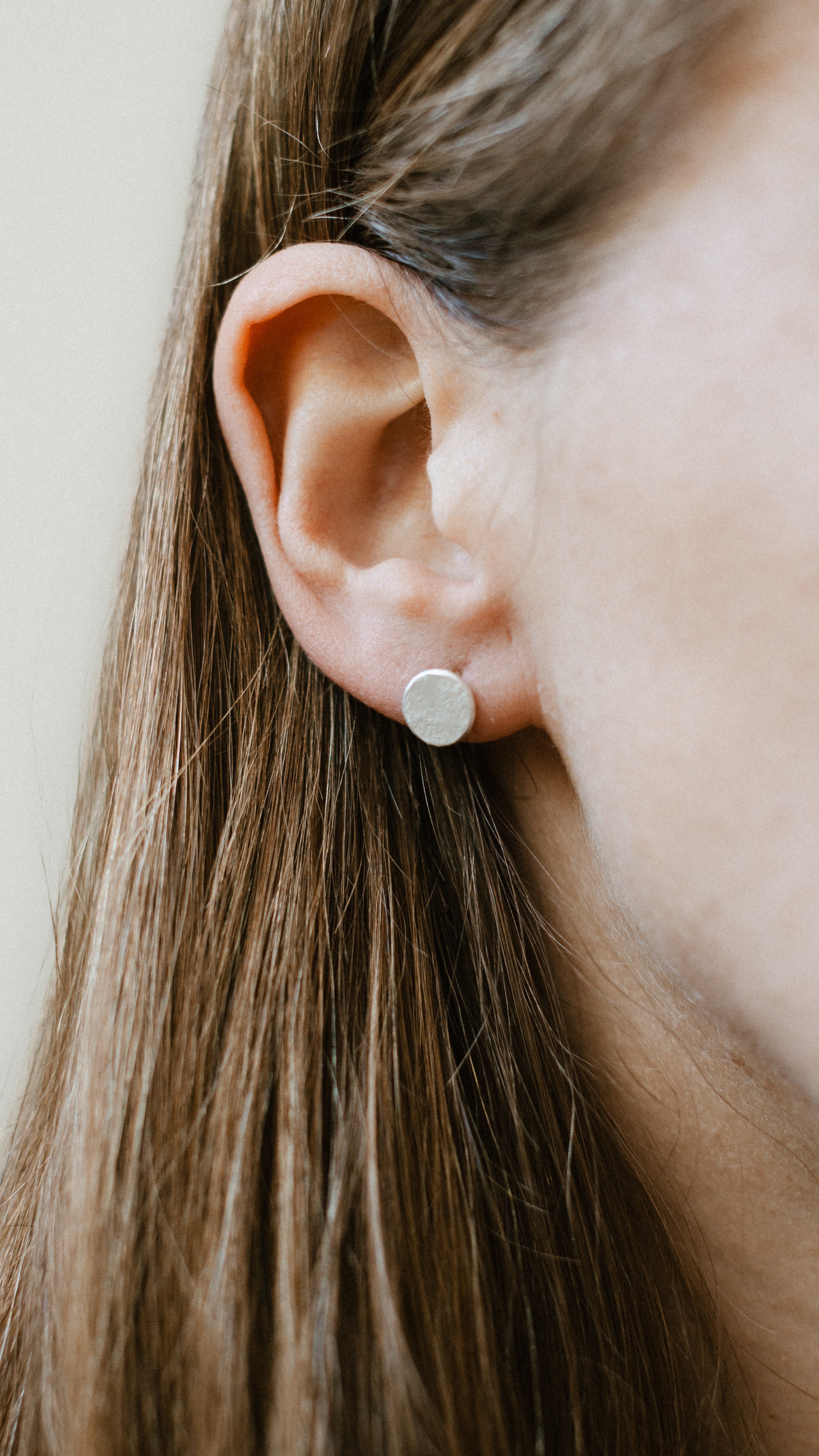 Textured Circle Studs