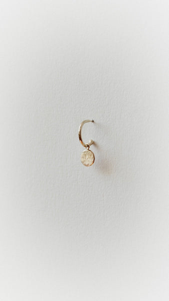 Textured Circle Loop Studs