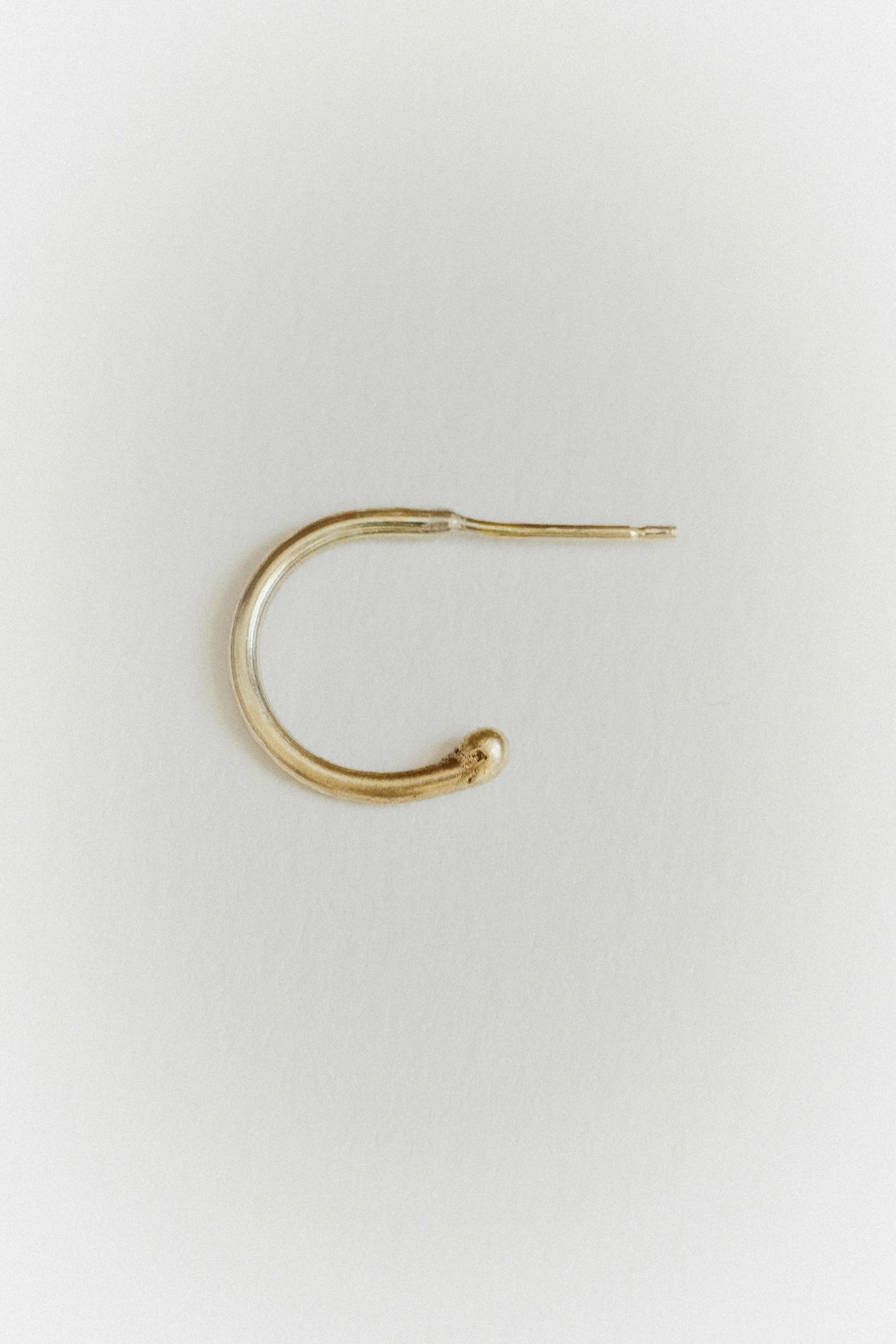 Scribbly Gum Loop Studs - 18ct Yellow Gold