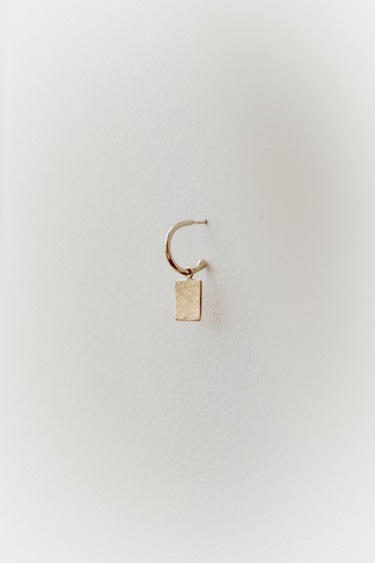 Textured Rectangle Loop Studs
