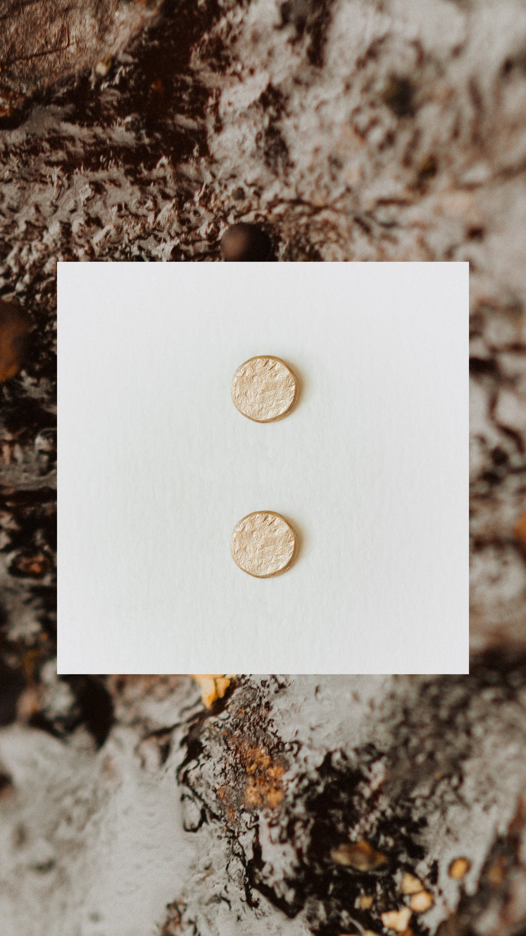Textured Circle Studs