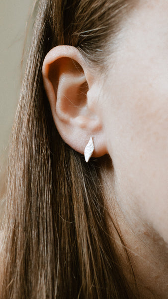 Textured Leaf Studs