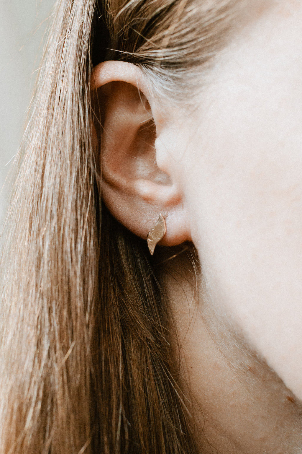 Textured Leaf Studs