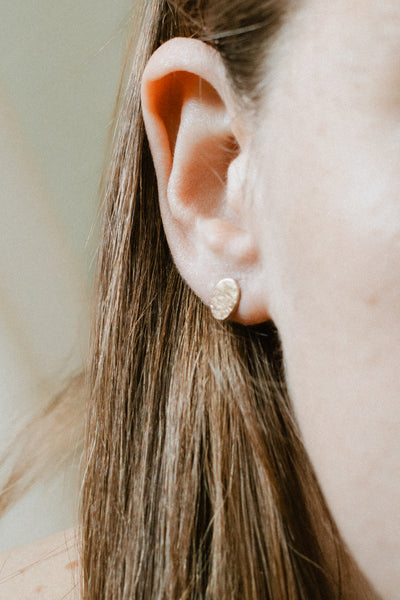 Textured Oval Studs